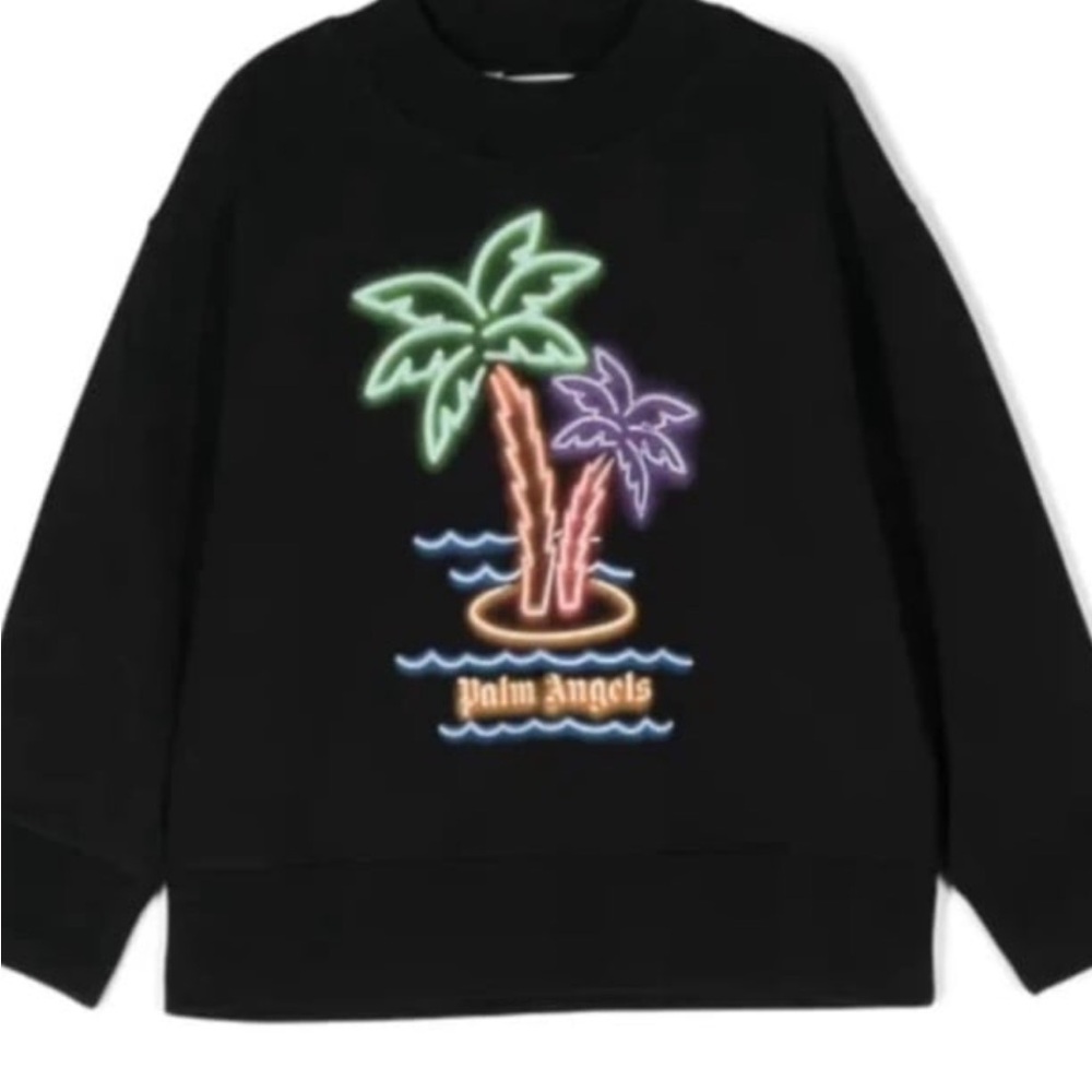 Palm Angels Boys Neon Palm Sweatpants/ Sweatshirt Bundle (8)
